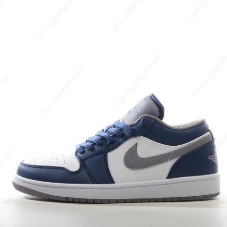 Herren/Dam Nike Air Jordan 1 Low ‘Blå Grå Vit’ Skor 553560-412