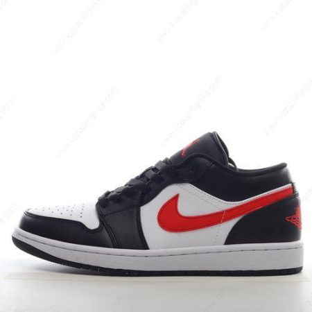 Herren/Dam Nike Air Jordan 1 Low ‘Svart Röd Vit’ Skor 554724-075