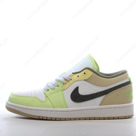 Herren/Dam Nike Air Jordan 1 Low ‘Vit Grön Guld’ Skor FD9906-131