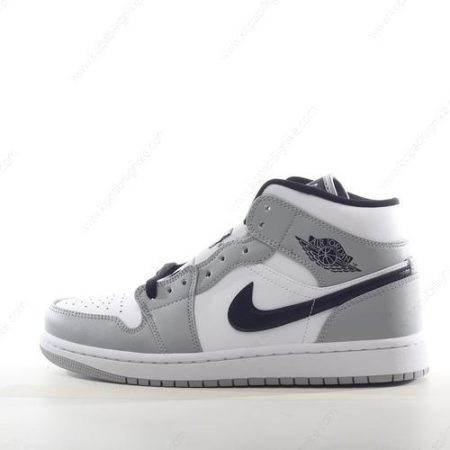 Herren/Dam Nike Air Jordan 1 Mid ‘Grå Svart Vit’ Skor 554725-078