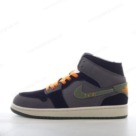 Herren/Dam Nike Air Jordan 1 Mid SE ‘Svart Orange Grön Vit’ Skor FD6817-003