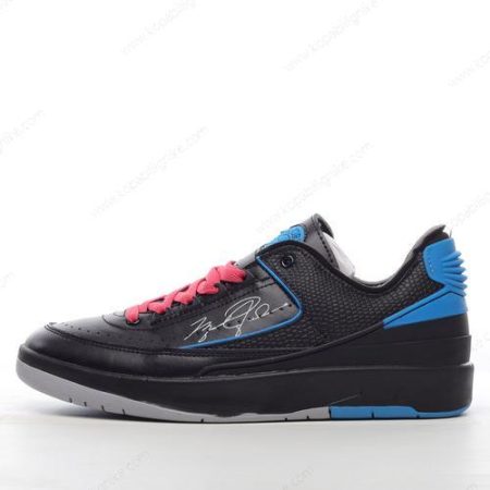 Herren/Dam Nike Air Jordan 2 Retro Low SP x Off-White ‘Svart Blå Rosa’ Skor DJ4375-004