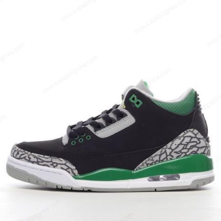 Herren/Dam Nike Air Jordan 3 Retro ‘Svart Grön’ Skor 398614-030