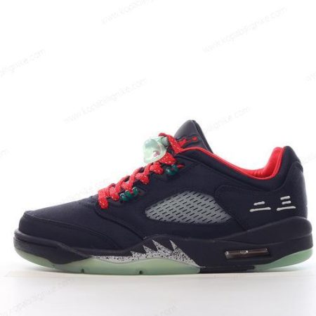 Herren/Dam Nike Air Jordan 5 Retro ‘Svart Röd Silver’ Skor DM4640-036